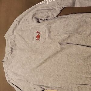 Vineyard Vines Gray football t-shirt long sleeve youth medium
